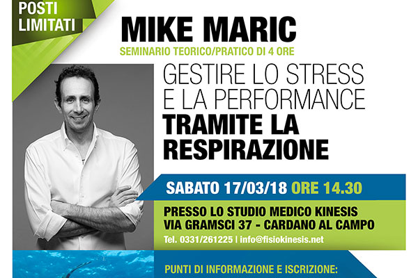MIKE MARIC in KINESIS a Cardano al Campo